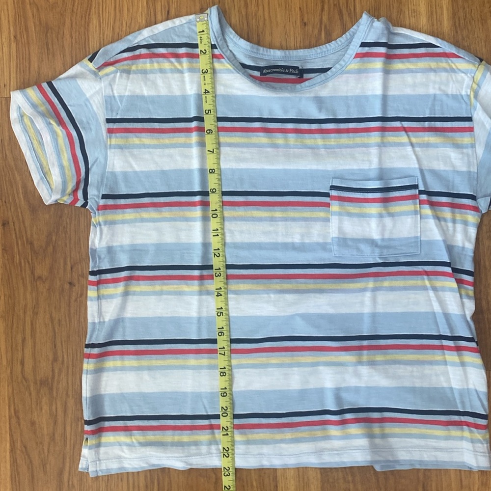 Abercrombie & Fitch striped, short sleeve pocket tee - Picture 10 of 10